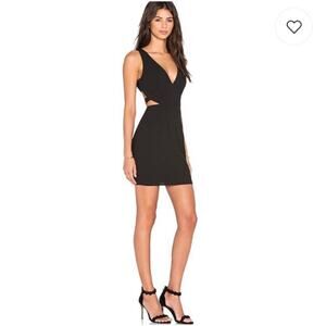 NEW NBD  X NAVEN Twins Sweet Lust Bodycon Dress in Black sz Medium (4/6) Cutouts